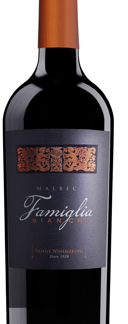 Botella de Famiglia Bianchi Malbec