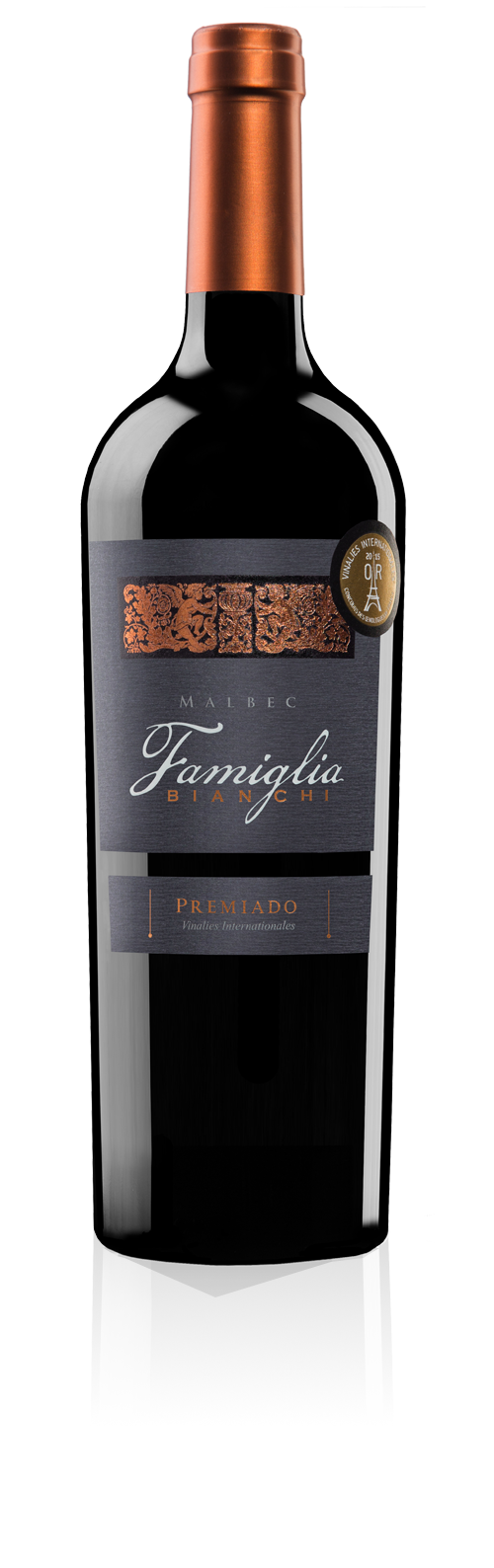 Botella de Famiglia Bianchi Reserva malbec